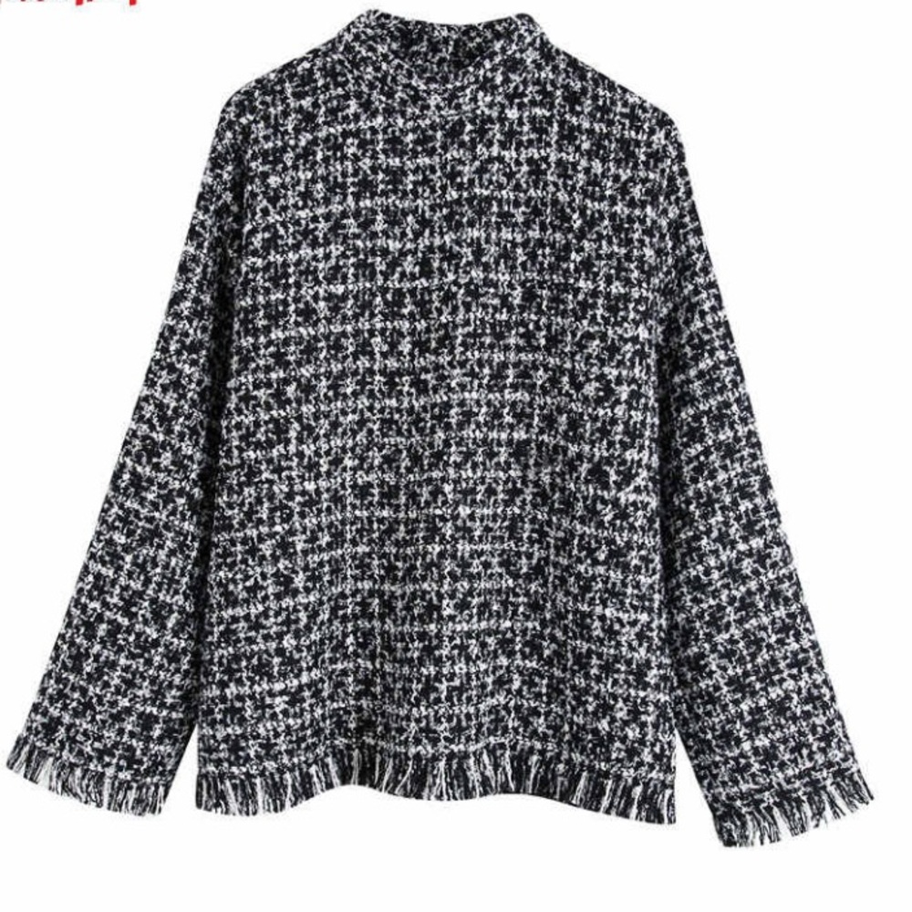 Zara Tweed Pullover Top